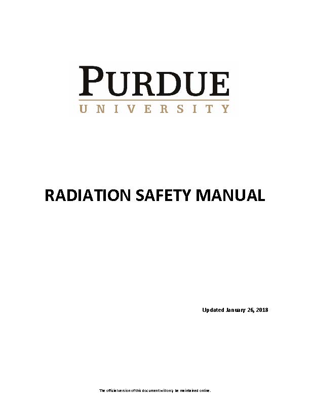 radiation safety manual